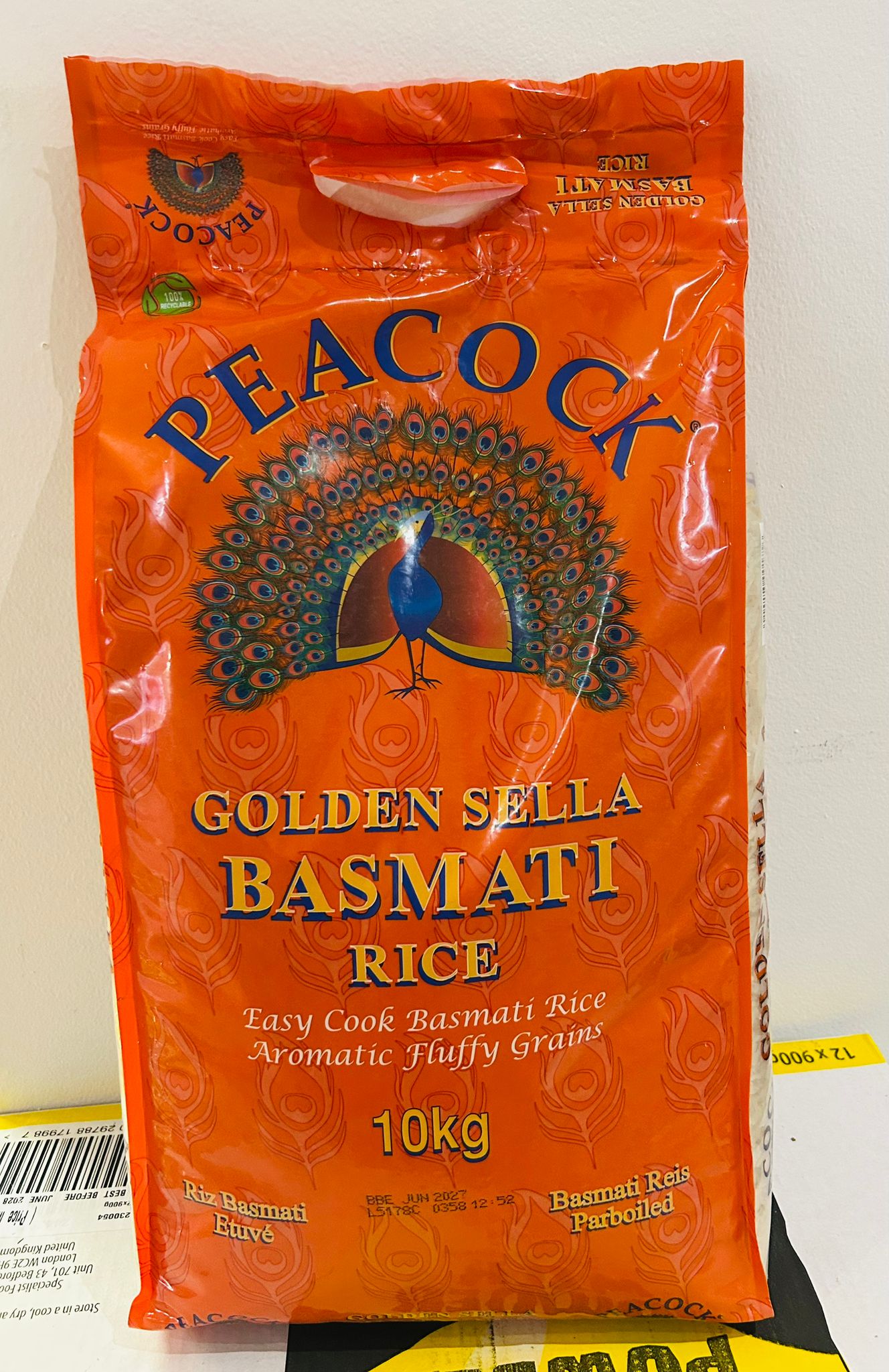 Peacock golden sella basmati rice